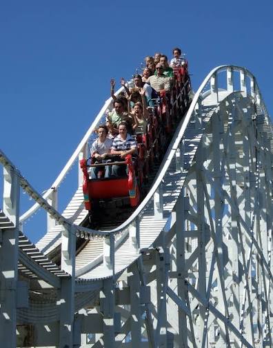 <p>He isn’t</p><p> He isn’t tall enough to go on the roller coaster</p>
