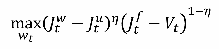 <p>What domains are present for this Nash bargain?</p>