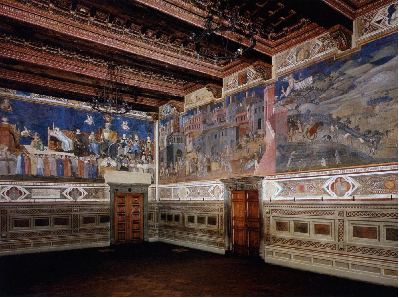 <p>Allegories of Good and Bad Government 1338-1339 - Siena, Palazzo Pubblico</p>