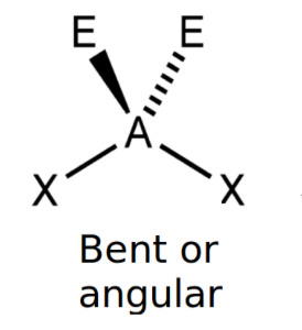 <p>Bent 104.5° (with 4 electrons)</p>