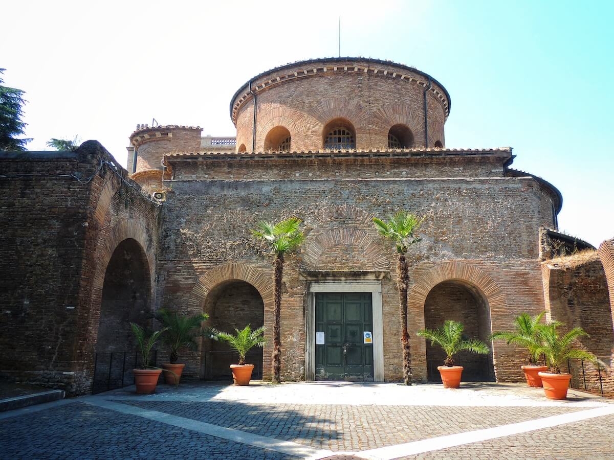 <p>title: Church (Mausoleum) of Sta. Costanza (St. Constantina)</p><p>location: Rome, Italy</p><p>date: 340 CE</p><p>details: where daughter is buried + circular + incredible interior + use of spolia </p>