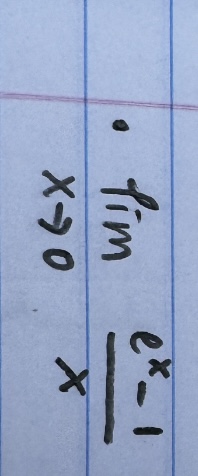 <p>lim  (x→0) (e^x -1)/x</p>