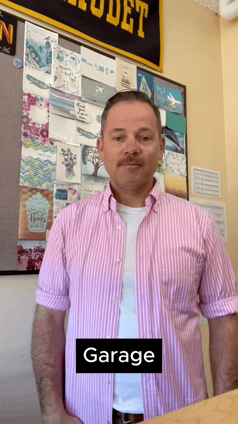 <p>Sign “PARKING” (movement occurs twice), then sign “GARAGE” (<strong>“3” handshape slides under flat right palm twice"</strong>)</p>