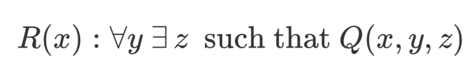 <p>New predicate’s only variable is x </p>