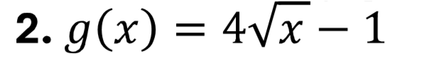 <p>Describe the transformations of each function compared to the parent function. </p>