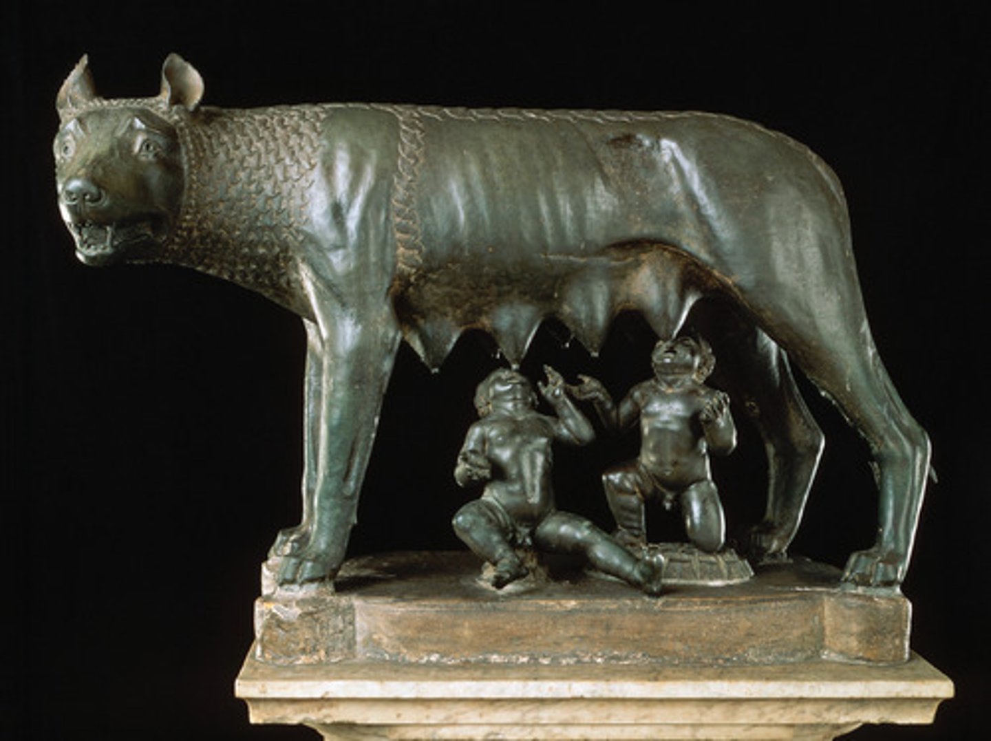 <p>Traditional story of how Rome began. Twins abandoned and rescued by a wolf, raised by a shepherd . Grew to build Rome. Romulus later killed Remus</p>