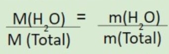 <ol><li><p>Using the percentage of water divide by 100, then Multiply by the weight of the compound</p></li><li><p>Formula</p></li></ol>