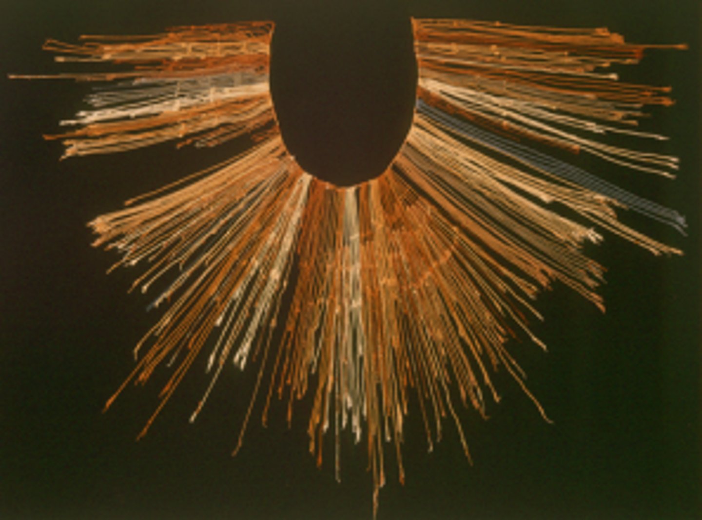 <p>An arrangement of knotted strings on a cord, used by the Inca to record numerical information.</p>