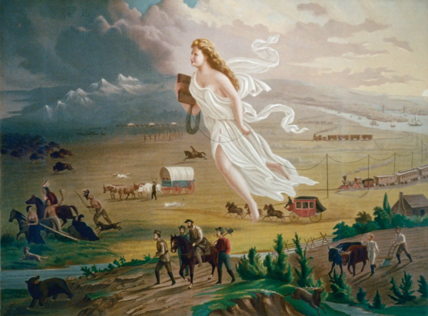 <p><span>The belief that American settlers were destined to expand Westward</span></p>