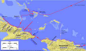 <p>founded by Spain. sail west to find a route to Asia. He believed he reached Asia but he was really in Bahamas.</p>