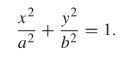 Standard form of an ellipses equation
