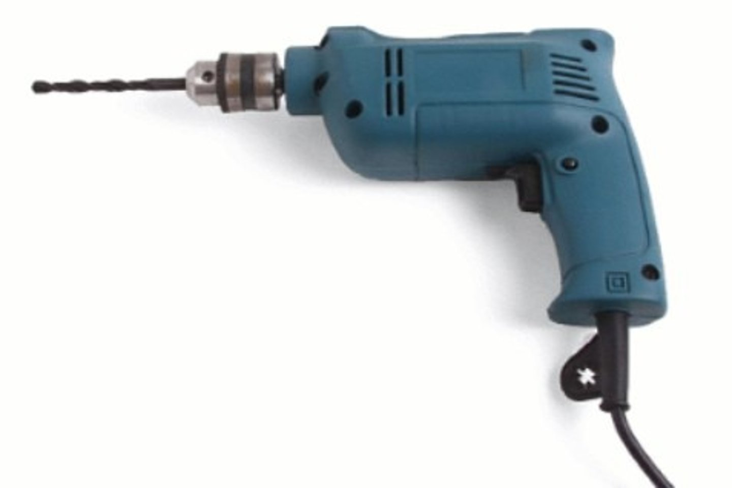 <p>is used to drill holes in wood, metal, and concrete</p>