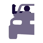<p>The driver’s left arm and hand are extended upward. This hand signal means the driver plans to:</p>