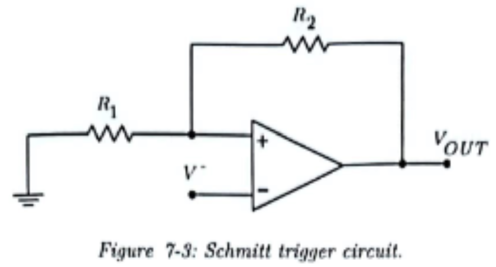 <p>Schmitt trigger circuit</p>