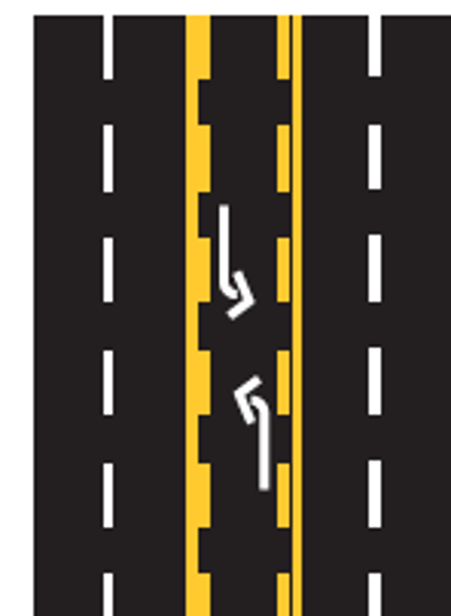 <p>You may make a U-turn: across a DOUBLE YELLOW LINE, in a RESIDENTIAL DISTRICTS if no vehicles are approaching within 200 feet, at an intersection on green light and arrow, and on a divided highway if a CENTER LEFT TURN LANE is provided.</p>