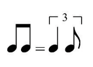 <p>the first quaver of a pair will be played slightly longer than the second (2/3 and 1/3)</p>