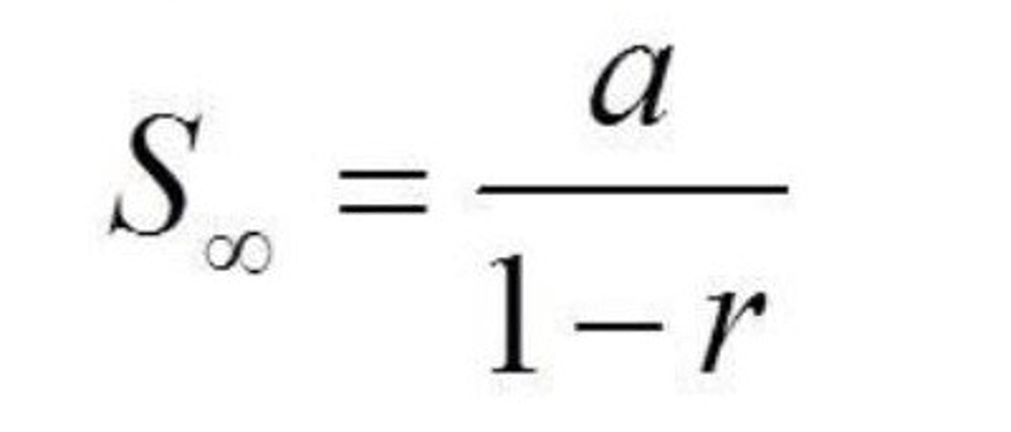 <p>S= a/1-r</p>