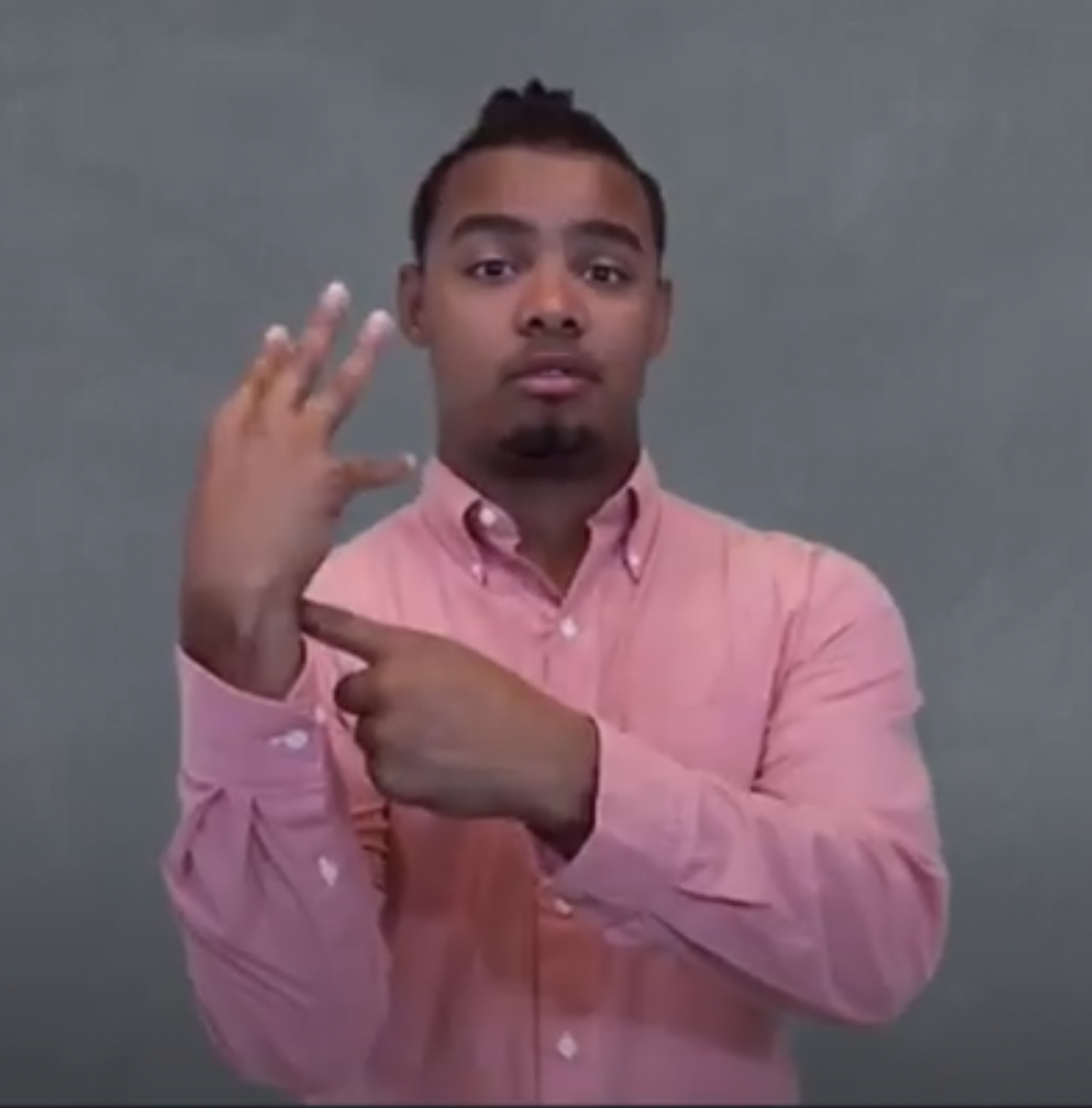 <p>hand flicking back towards yourself</p>