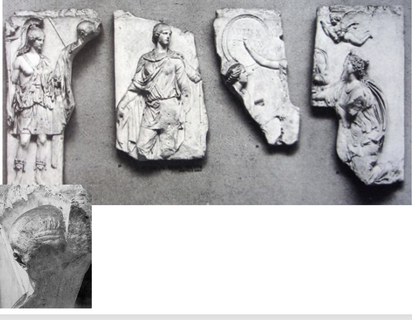 <p>Fragments of Claudian relief reused on the Arcus Novus </p>