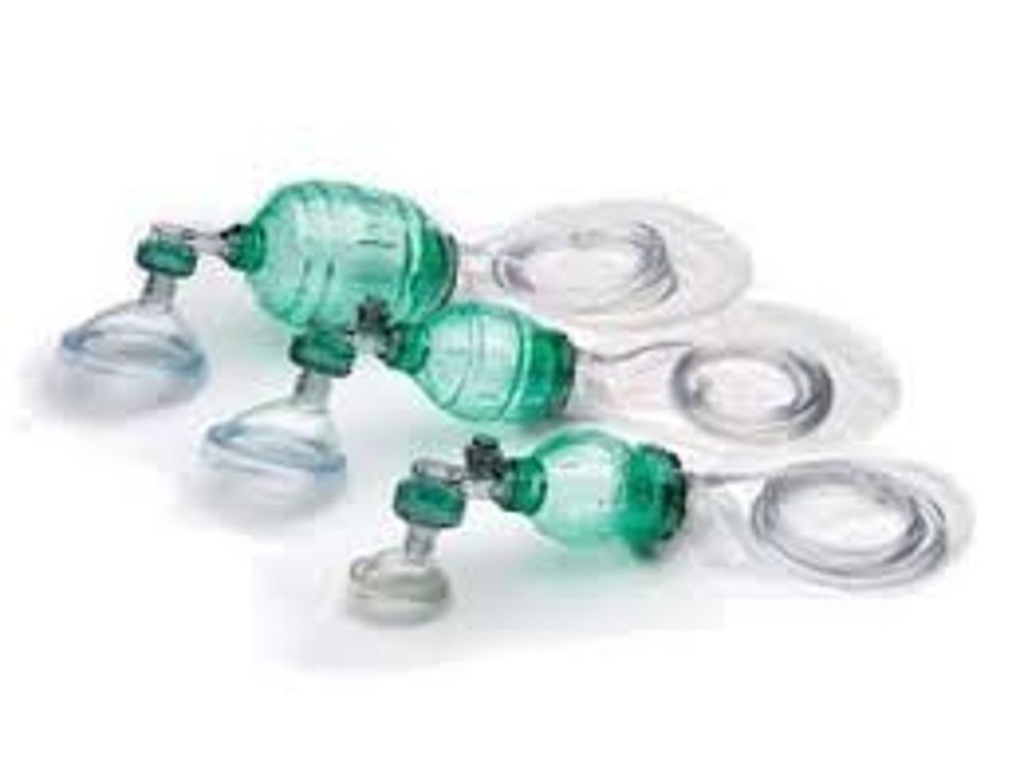 <p>Bag-Valve-Mask Resuscitator</p><p>hand held device attached to a resuscitation mask that is used to ventilate a victim in respiratory arrest or when performing CPR. It requires two rescuers: one to maintain a tight seal for the mask, one to squeeze the bag</p>