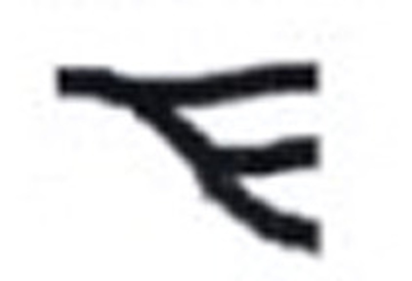 <p>Occurs when a ridge splits or forks into two separate ridges and the splits again into two separate rides</p>