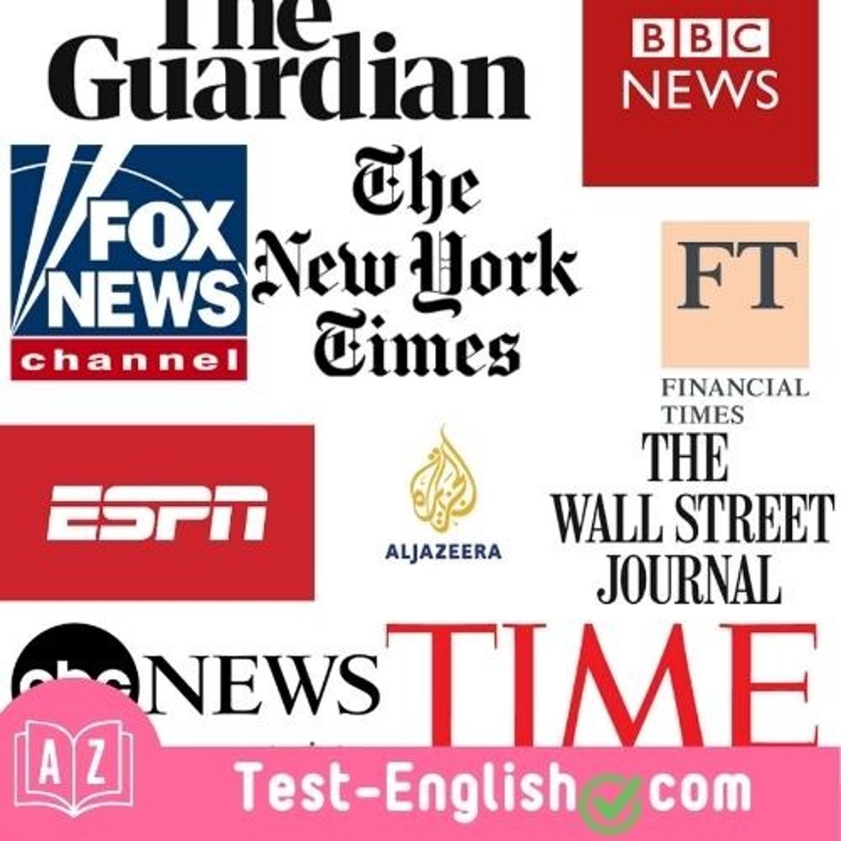 <p>The news company has a number of popular _____s. (2 words)</p>