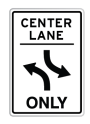 <p>Shared center lane left turn only</p>