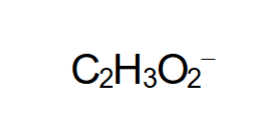 <p>C2H3O2−</p>