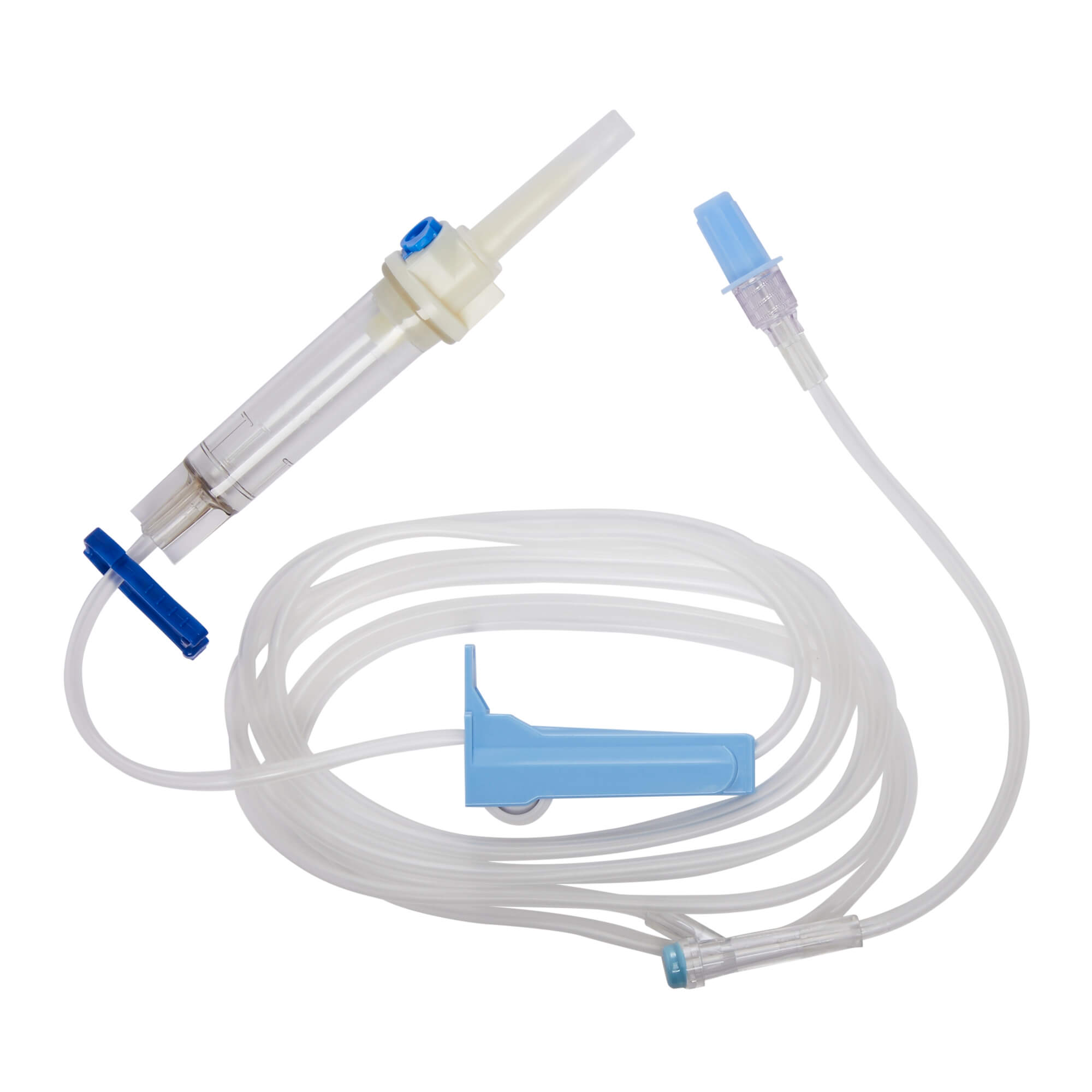 <p>Flexible plastic tubes used to deliver fluids from an IV bag to a patient's vein, essential for intravenous therapy. </p>