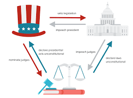 <p>A system that allows each branch of government to limit the powers of the other branches in order to prevent abuse of power. For example: impeachment of federal officials</p>