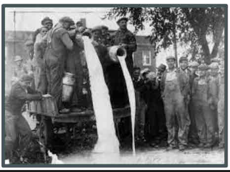 <p><span>The dairy farmers in this photograph are pouring out their milk into the streets to protest _____ prices for milk.</span></p>