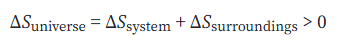 <p>increasing and is equal to the entropy of the system plus the entropy of its surroundings </p>