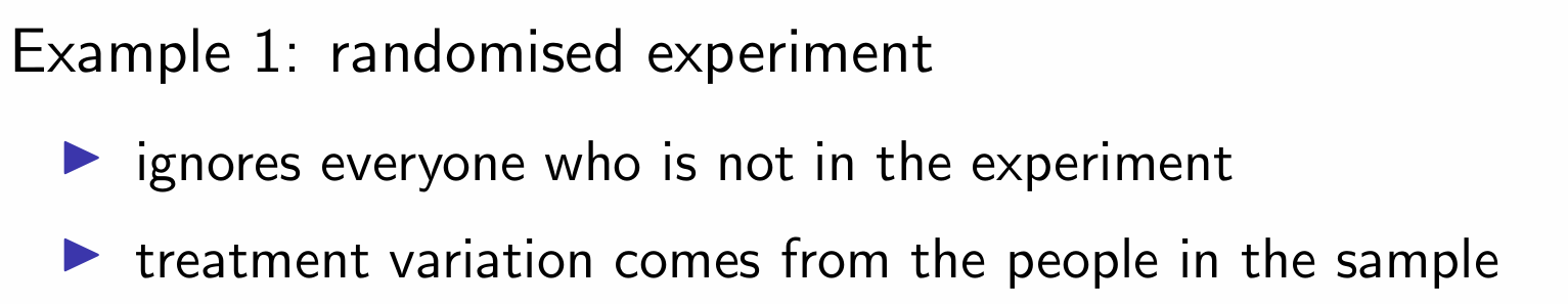 <p>Which casual parameter would we use if the sample is not representative?</p>
