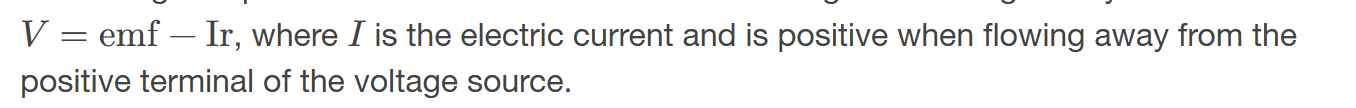 <p><span><span>the voltage measured across the terminals of a source of potential difference</span></span></p>