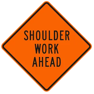 an orange-colored sign like this means: