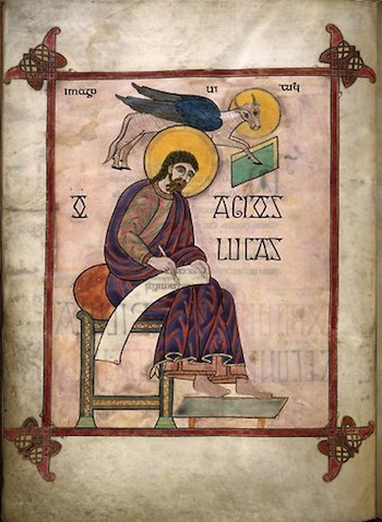 Saint Luke portrait page