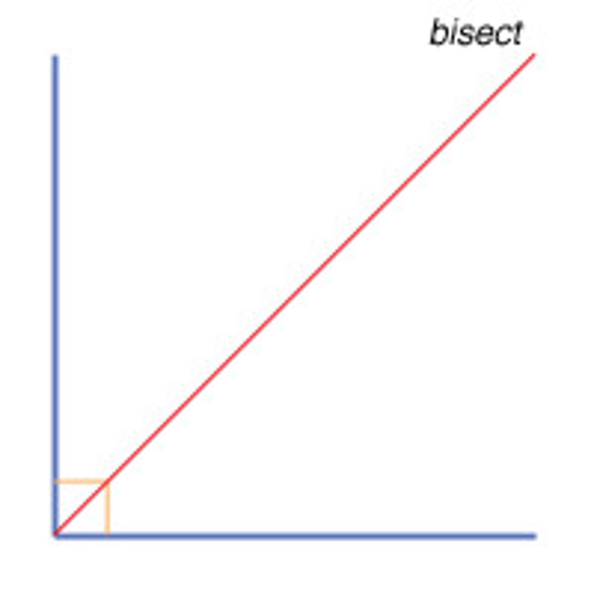 <p>Divide (a line, angle, shape, etc.) into two equal parts.</p>