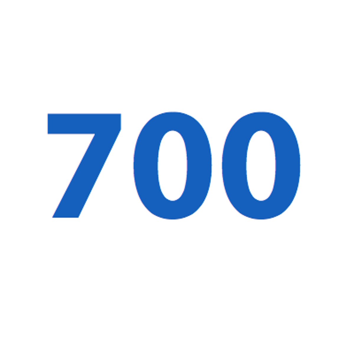 <p>Seven Hundred</p>