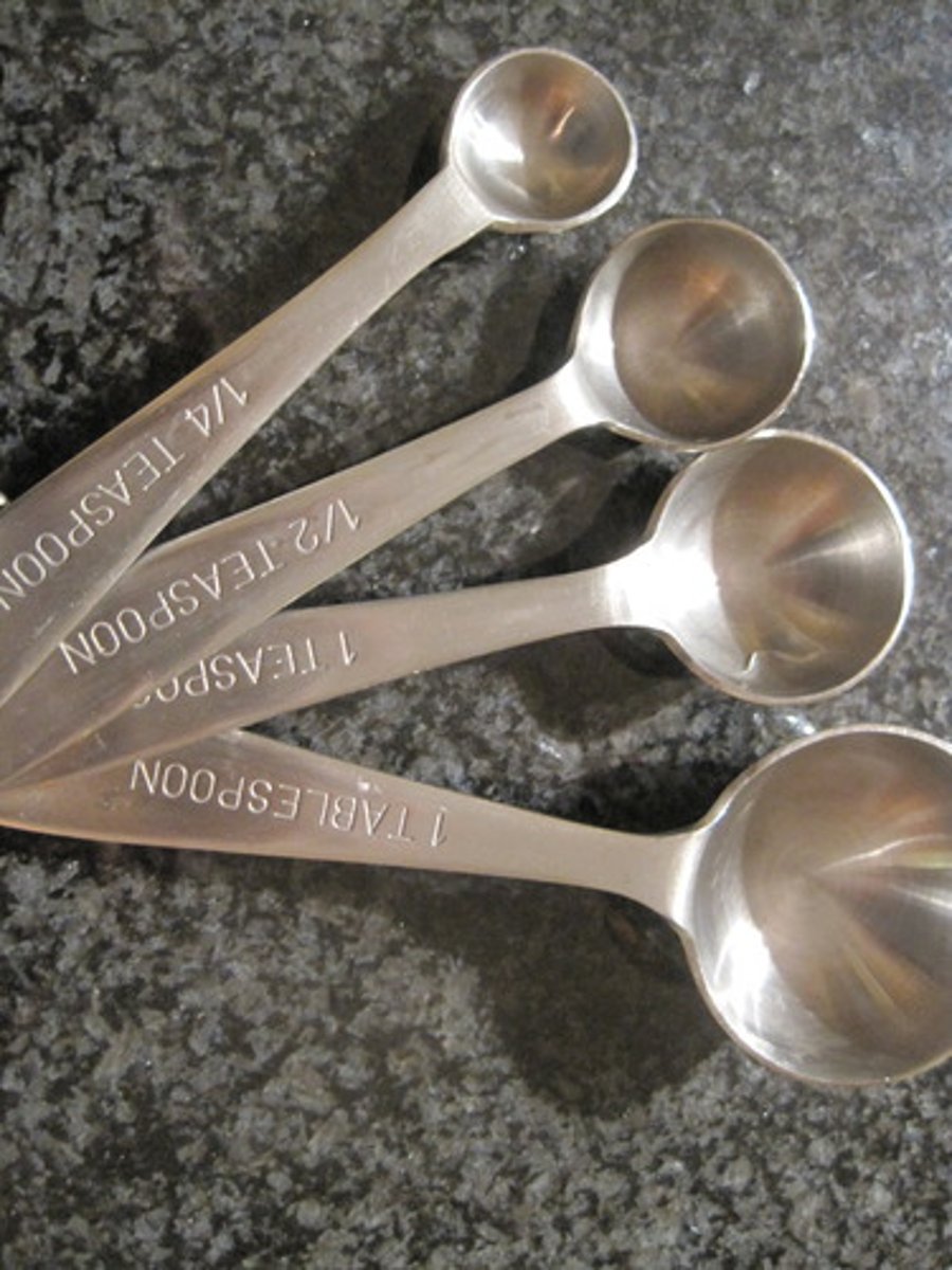 <p>Cooks use this item to measure small quantities of spices or liquids. The spoons measure the amounts of 1/8 teaspoon (not all sets include this smallest size), 1/4 teaspoon, 1/2 teaspoon, 1 teaspoon, and 1 tablespoon.</p>