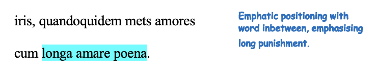 <p>You will be (famous), since you have desired to love my beloved,</p><p>With a lengthy punishment.</p>