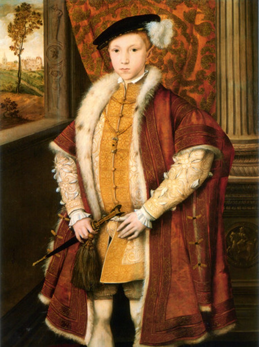 <p>Protestantism becomes the official religion of England under Edward VI.</p>