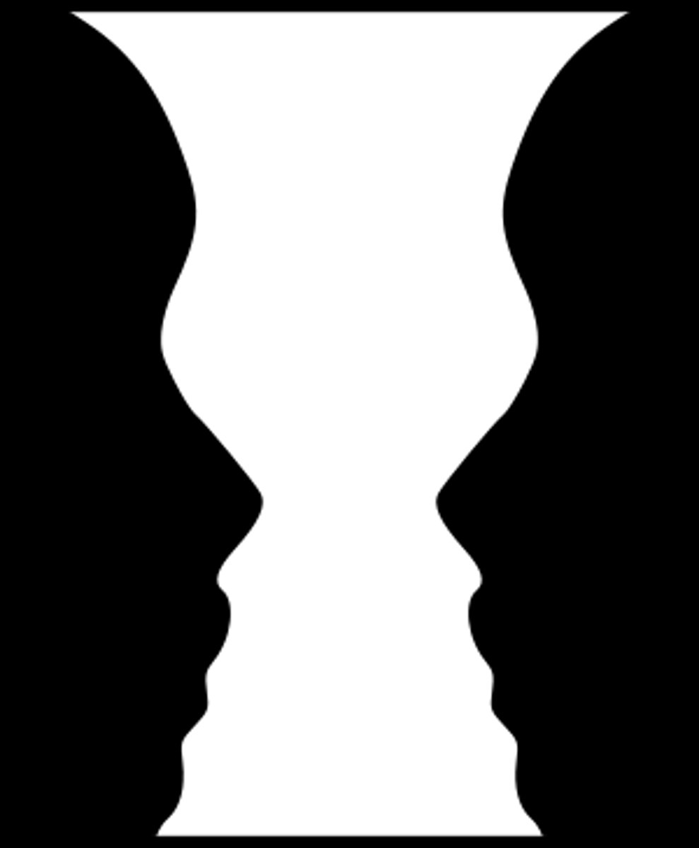 <p>People instinctively perceive objects as either being in the foreground or the background</p>