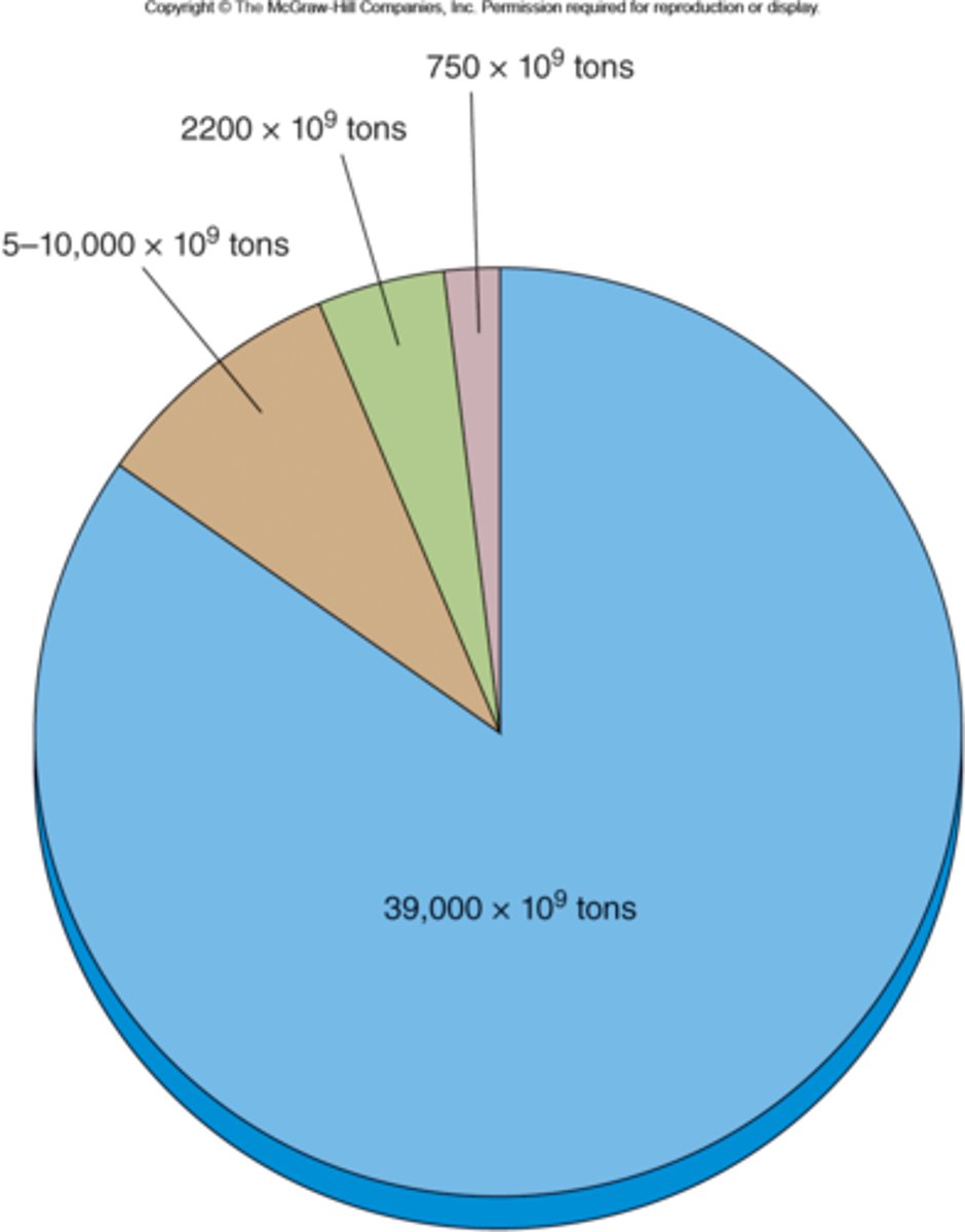 <p>blue: oceans</p><p>brown: geological</p><p>green: terrestrial</p><p>pink: atmosphere</p>