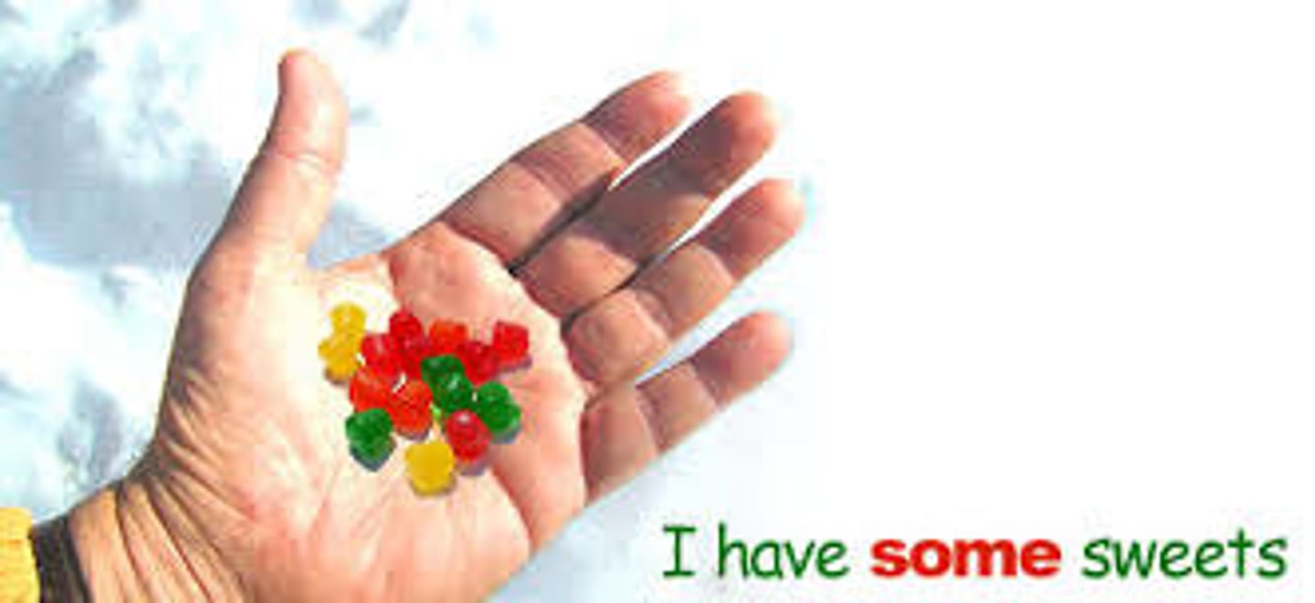 <p>some, any</p>