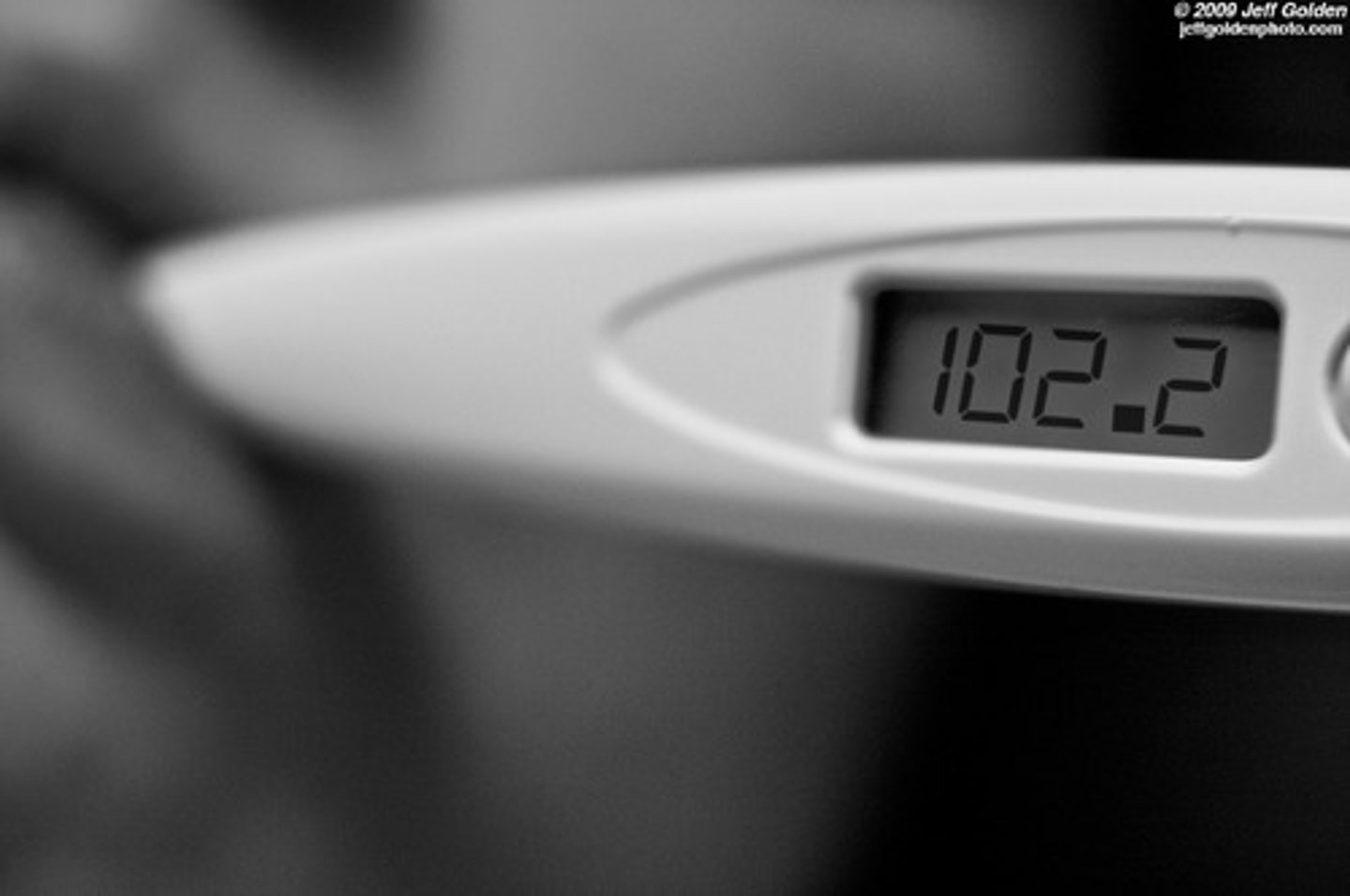 <p>a fever</p>