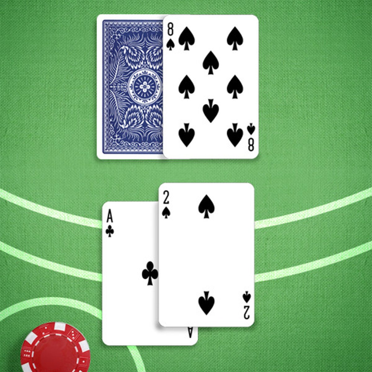 <p>You: 13</p><p>Dealer's Upcard: 8</p>