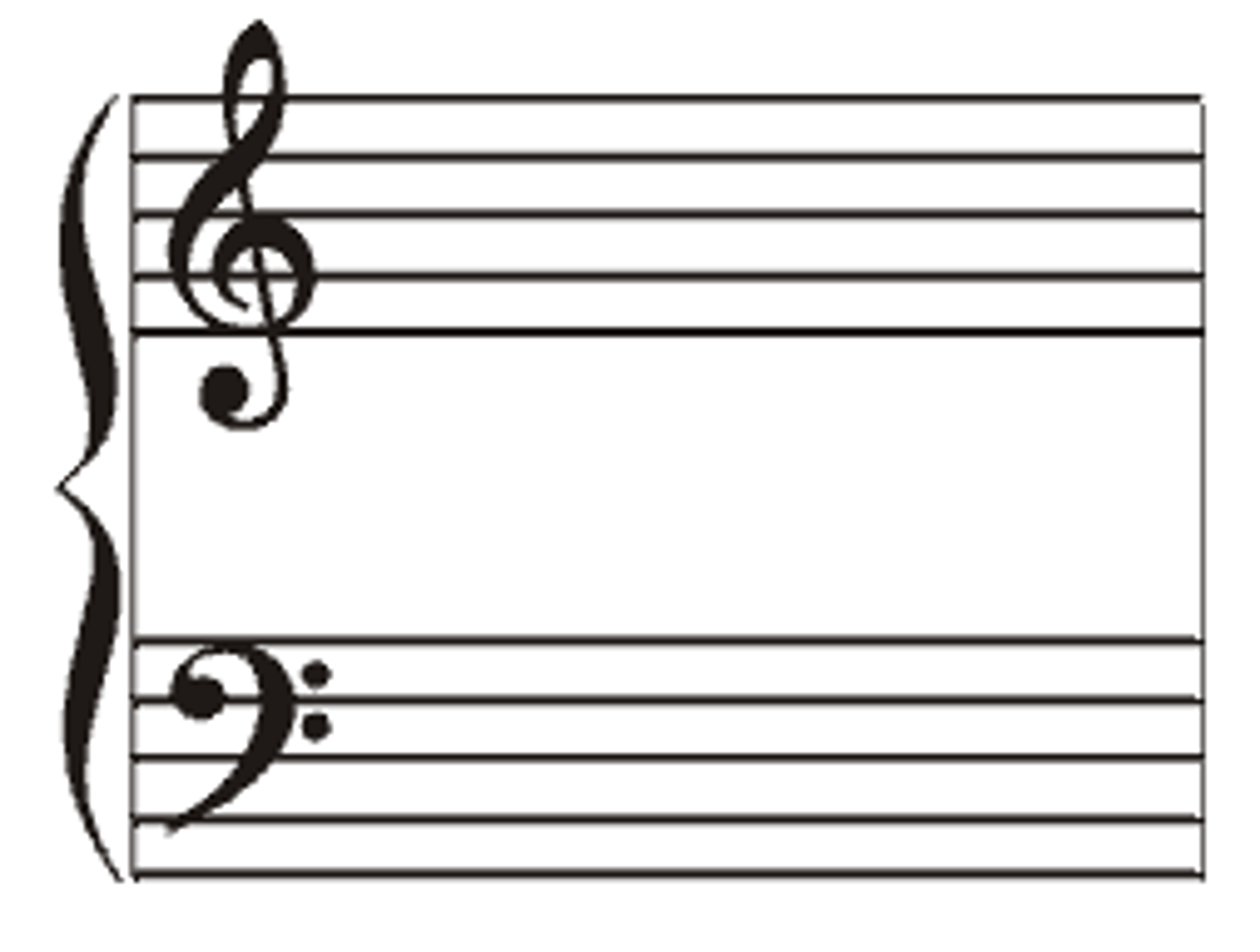 <p>The five lines on which music is written</p>