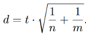 <p>=> basic stat.- t-test, independent</p><ul><li><p>by variable znamená, že vybereme jeden sloupec dat jako jednu skupinu a druhý sloupec dat jako druhou skupinu - máme skupiny každou v jiném sloupci</p></li><li><p>by group znamená, že stanovujeme jednu proměnnou, jejíž úrovně budou stanoveny jako skupiny, a druhou dependent/závislou proměnou => když máme jeden sloupec dat čistě 0/1 (experimentální/kontrolní) a druhou jako sloupec bodů</p></li><li><p>testuje shodu dvou středních hodnot (průměry dvou skupin), které jsou na sobě nezávislé, a předpokládá, že skupiny mají stejné rozptyly</p></li><li><p>například: jak skórují v testu lidi ve skupině A a ve skupině B</p></li><li><p>testová statistika: T</p></li><li><p>rozdělení: Studentovo t-rozdělení</p></li><li><p>míra účinku: Cohenovo d  X  jednodušší cesta: získat ji přímo ze statistiky T a rozsahů skupin n a m:</p></li></ul>