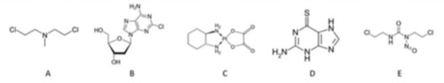 <p>Which of these agents will lead to cross linking of DNA</p>