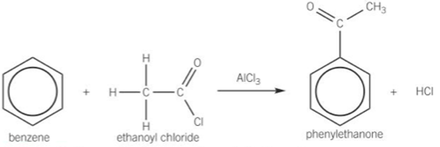 <p>- RTP</p><p>- Aromatic ketone is formed</p>